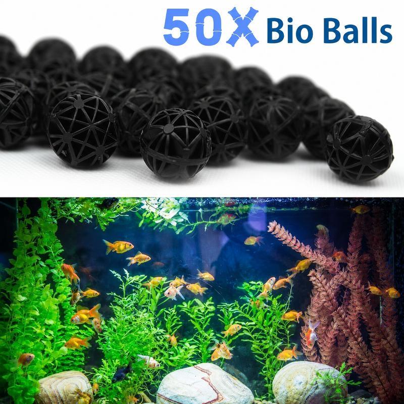 Aquarium Planted Fish - 50Pcs 16mm Aquarium Bio Filter Balls