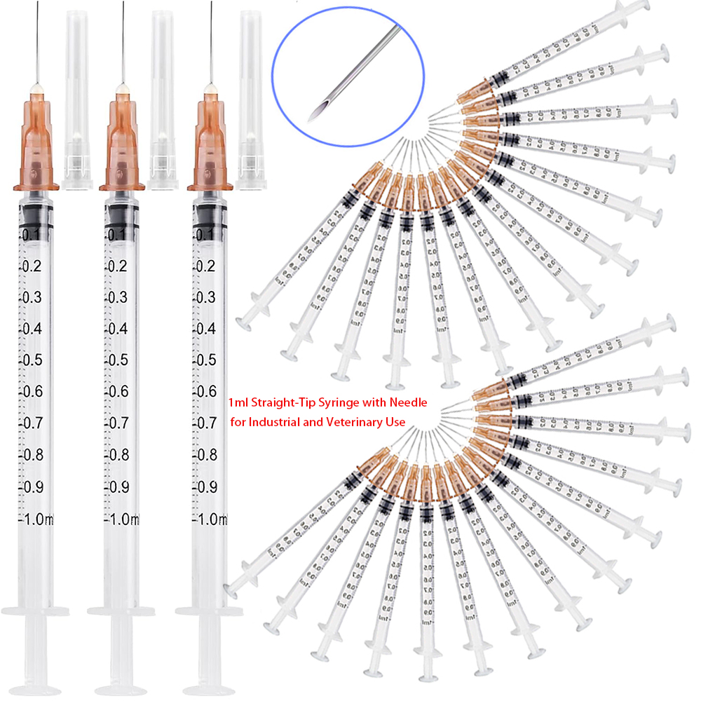 Aquarium Plant Lab - 100Pcs 1ml Industrial Veterinary Plastic Syringes