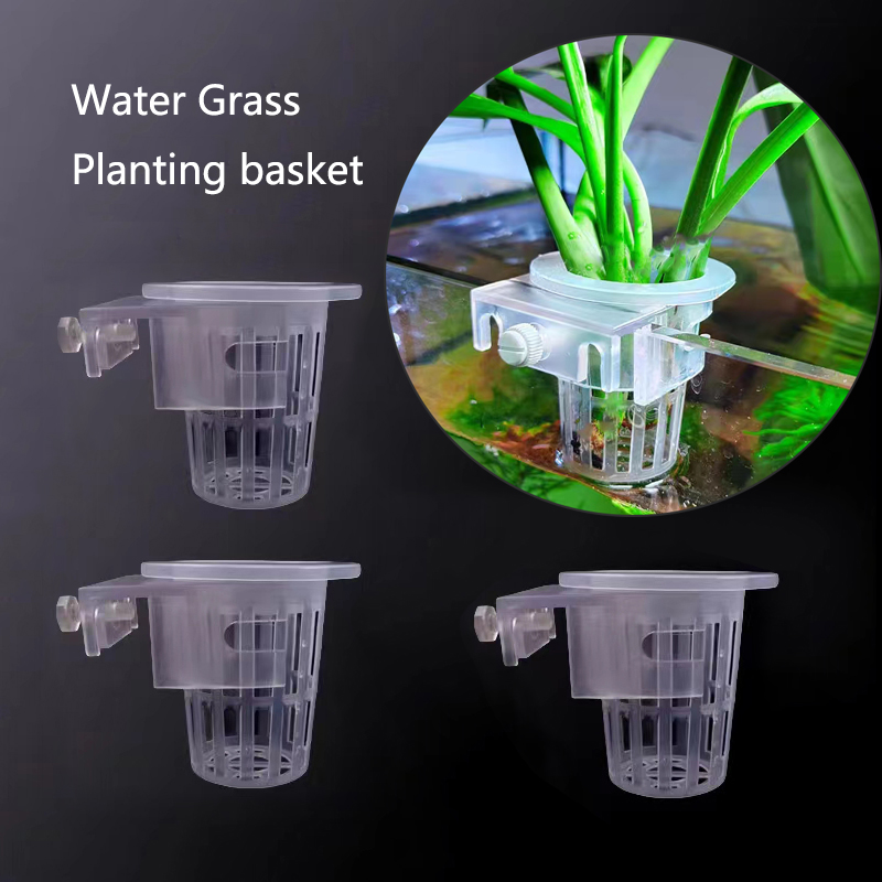 Aquarium Plant Holder - Aquarium Planting Basket Hydroponic Support Hangable