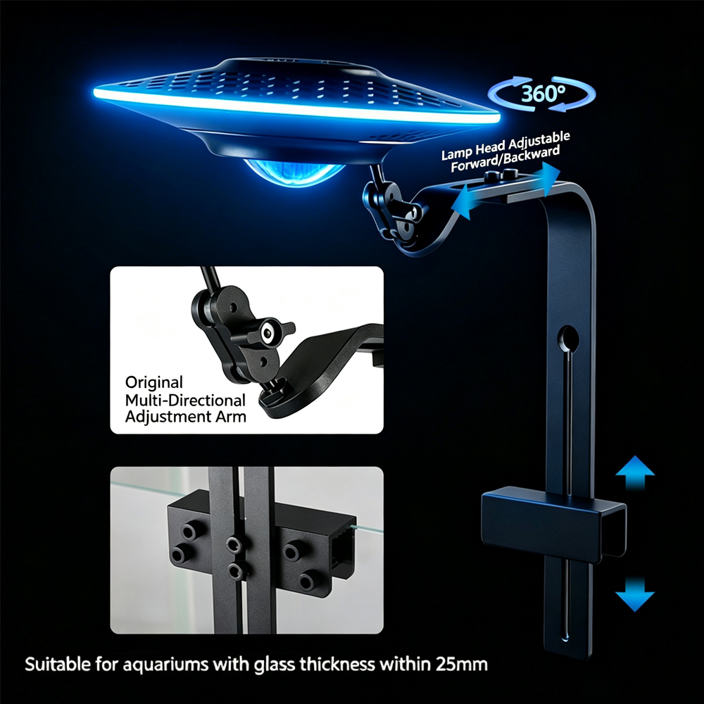 New UFO LED Fish Aquarium Ligh - đánh giá và giá Led Planted Tank Light