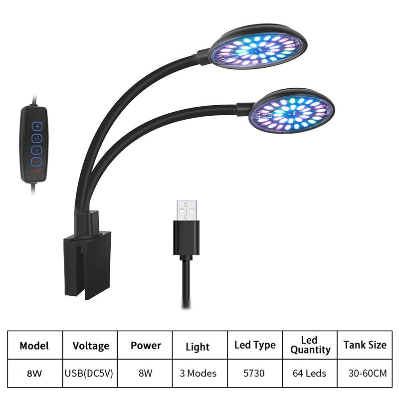 USB Aquarium LED Light Fish Ta - đánh giá và giá Led Planted Tank Light