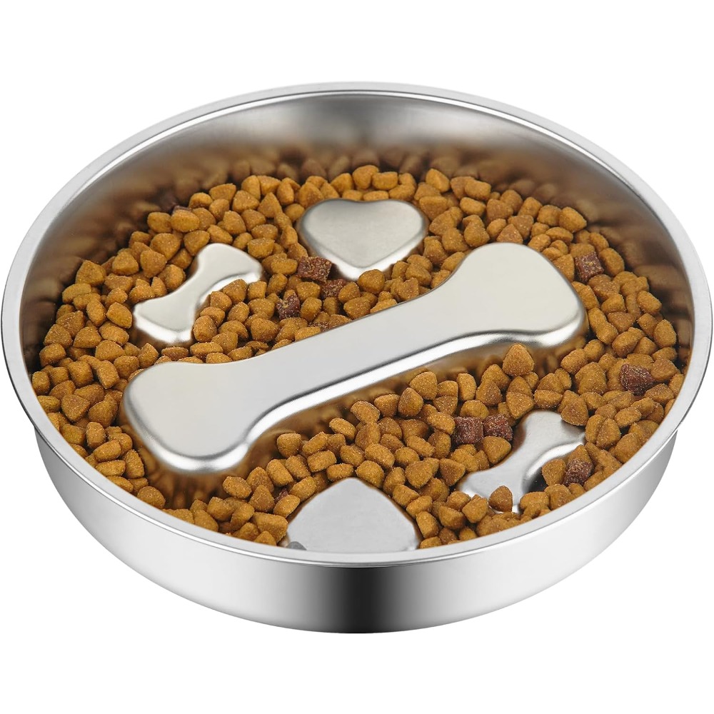 Slow Feeder Dog Bowl Stainless - đánh giá và giá Royal Canin Food Medium
