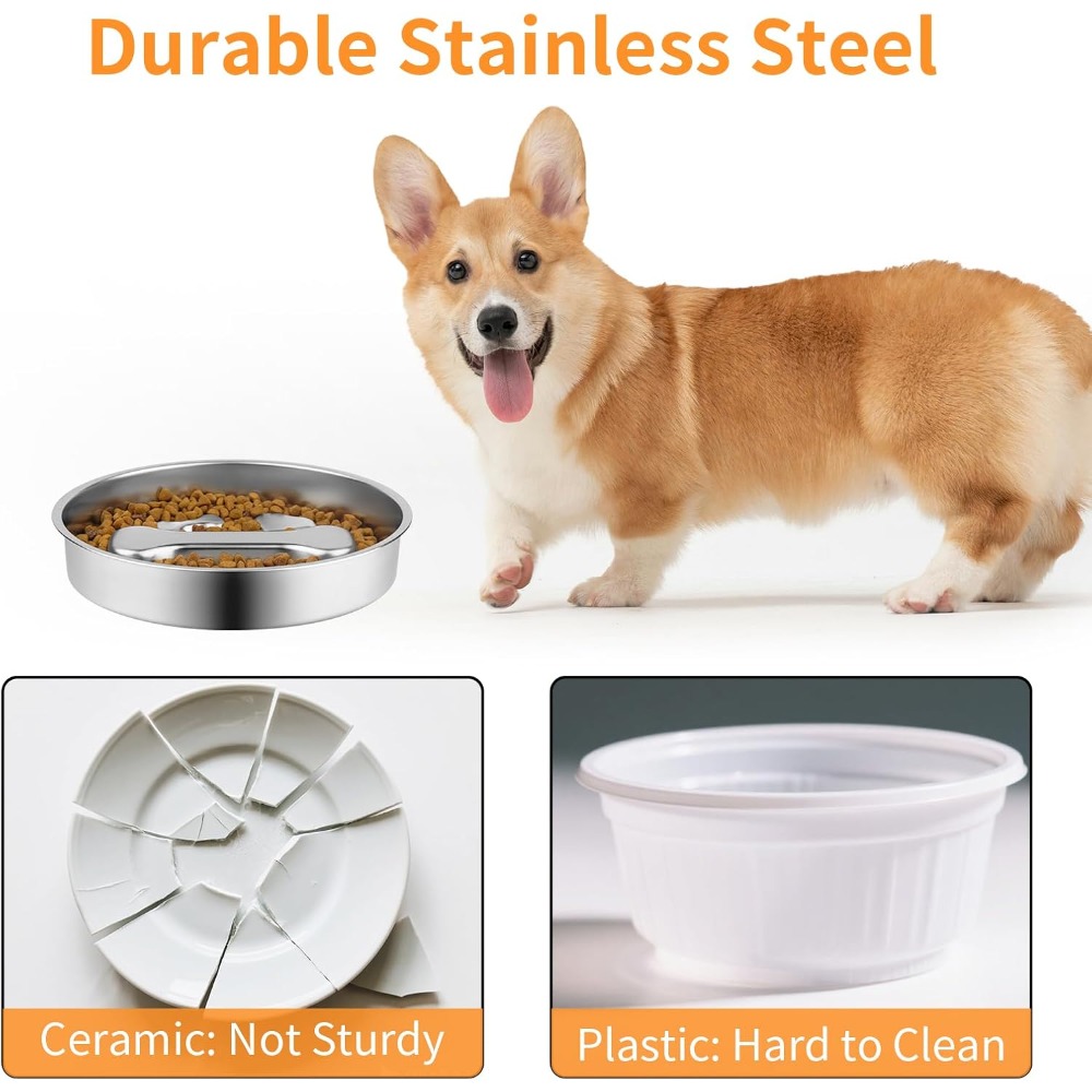 Slow Feeder Dog Bowl Stainless - đánh giá và giá Royal Canin Food Medium